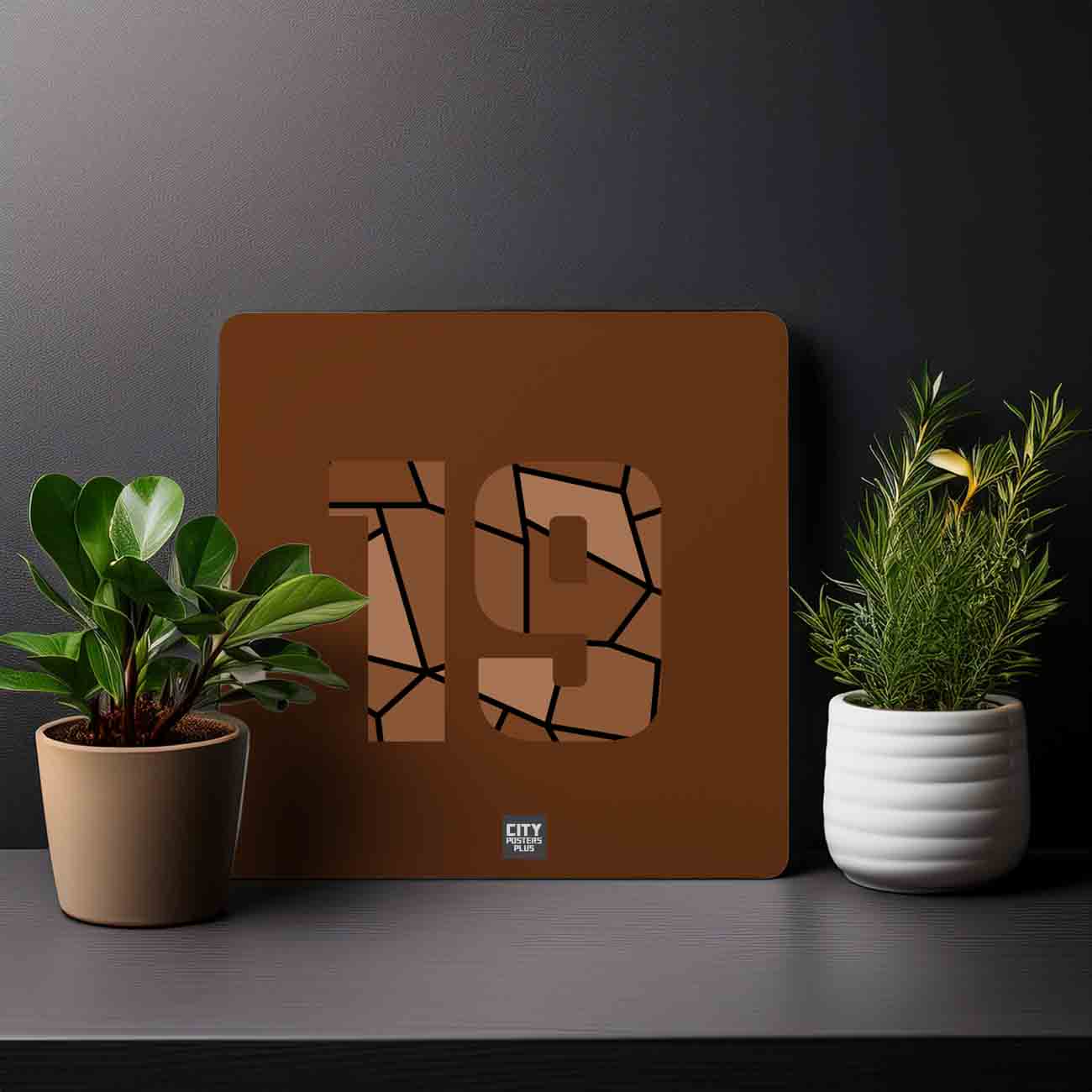 19 Number Mousepad (Brown)