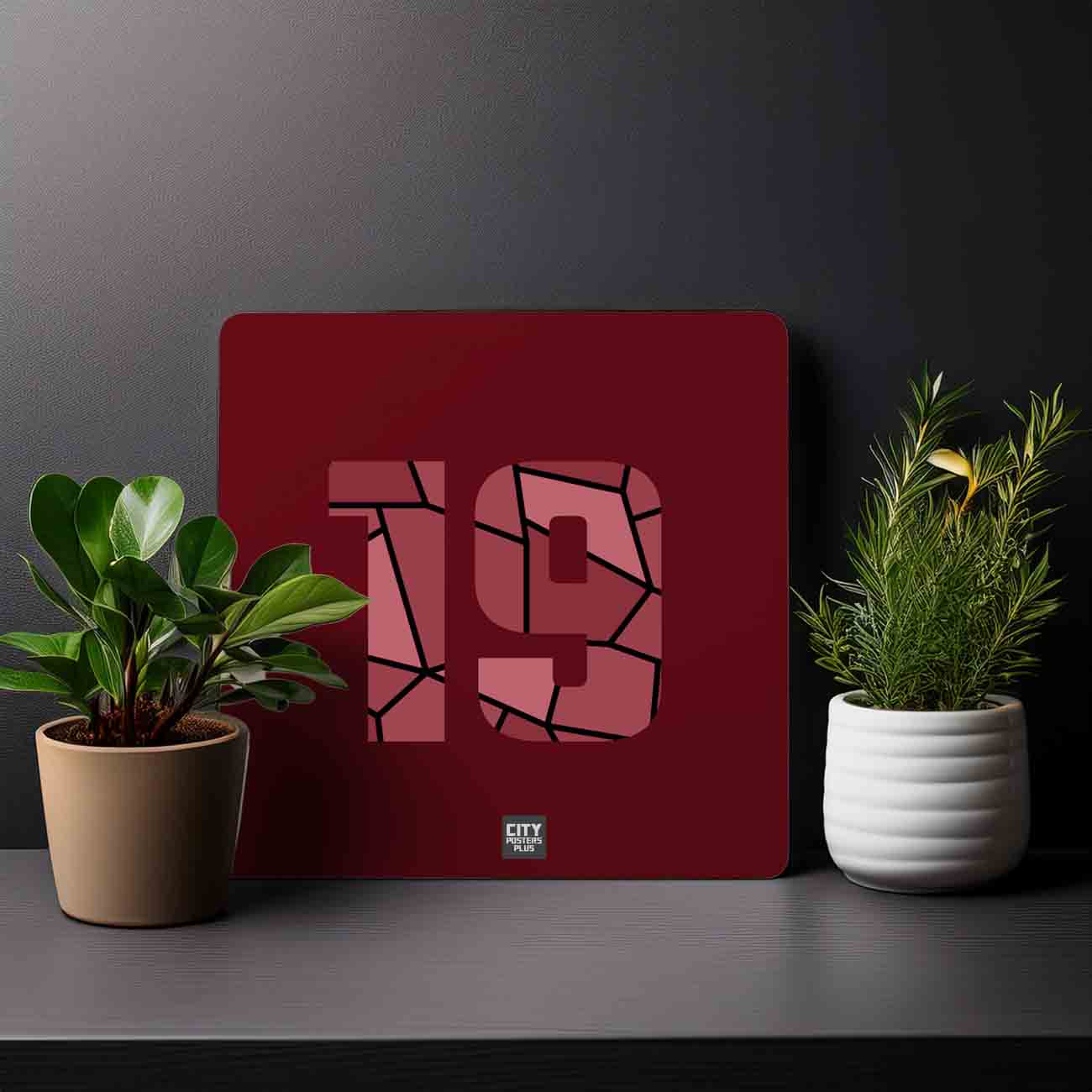19 Number Mousepad (Maroon)