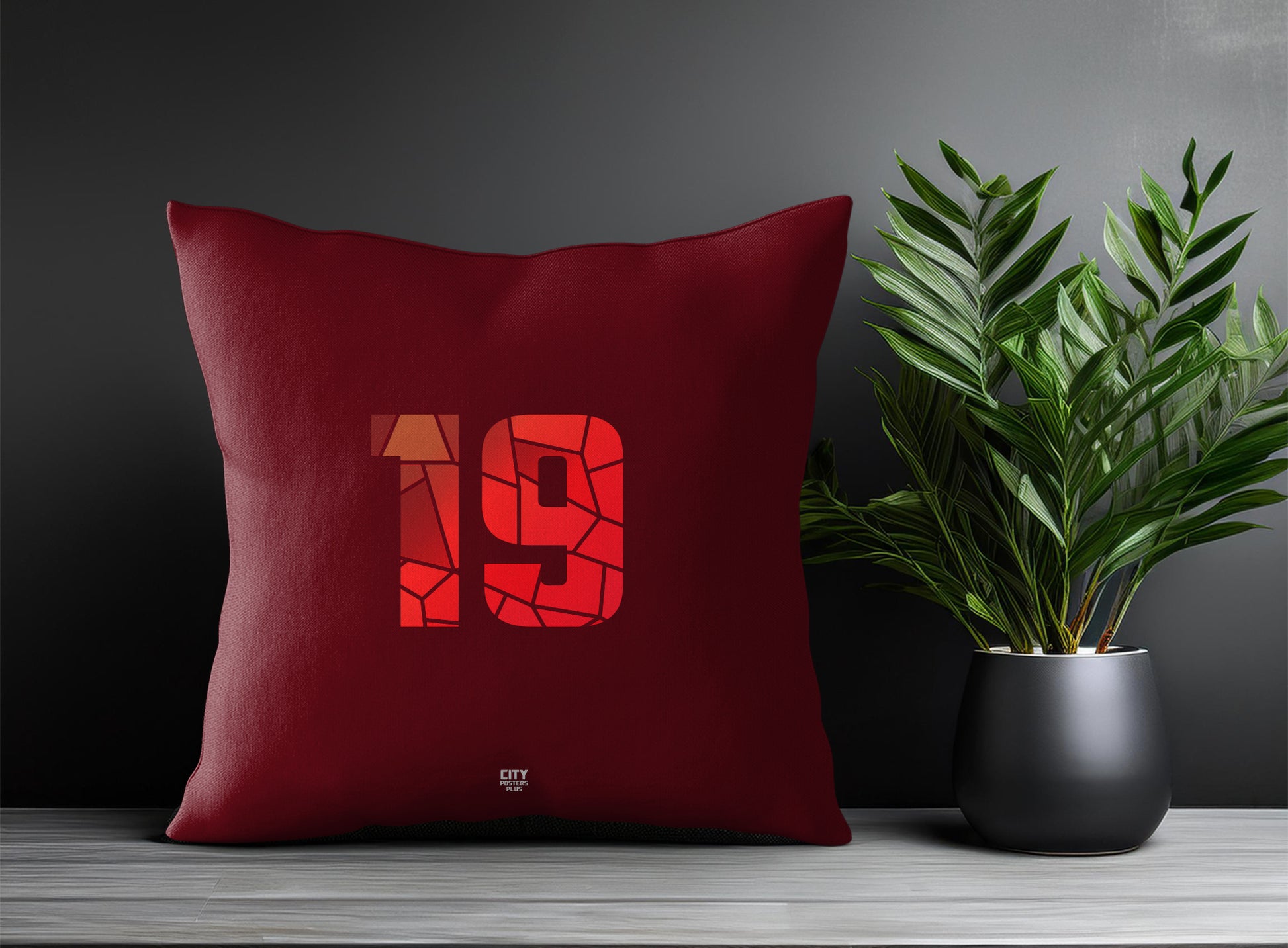 19 Number Square & Rectangle Pillow Cases | Print Deliver Plus by City Posters Plus