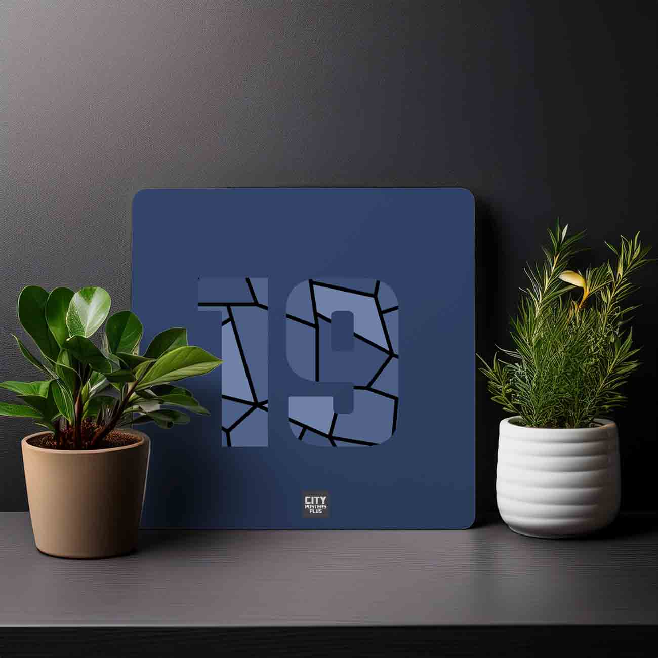 19 Number Mousepad (Navy Blue)
