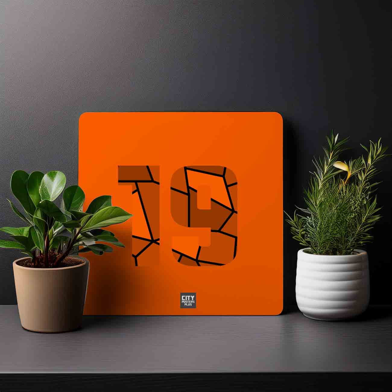 19 Number Mousepad (Orange)