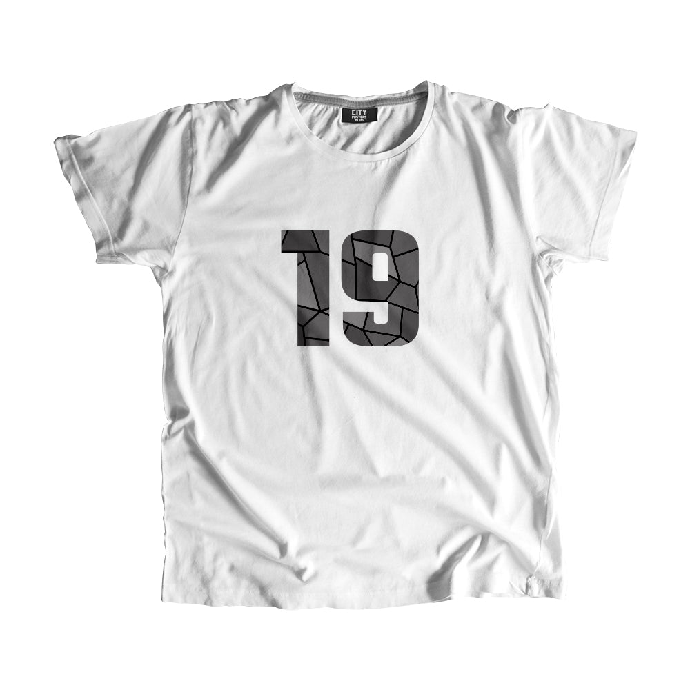 19 Number Men Unisex T-Shirt  (White)| Classic Numeric Graphic Tee