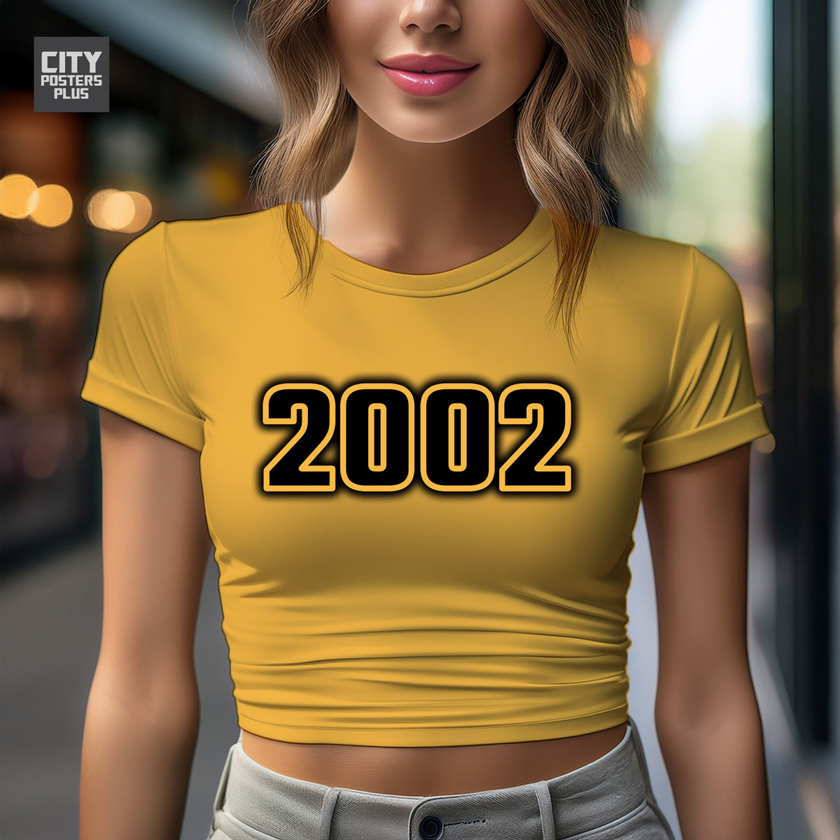 Year 2002 Vintage Birth Year Women Crop Top