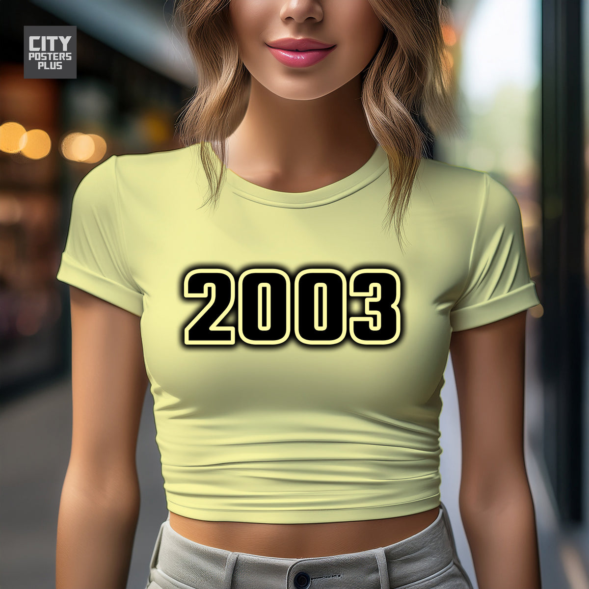 Year 2003 Vintage Birth Year Women Crop Top