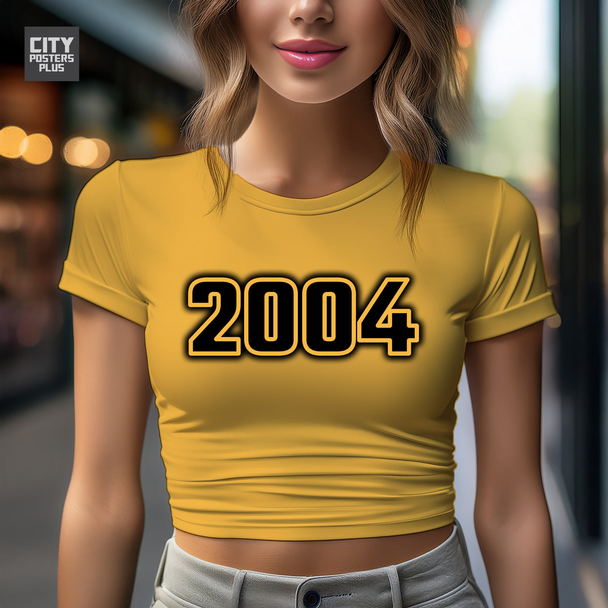 Year 2004 Vintage Birth Year Women Crop Top