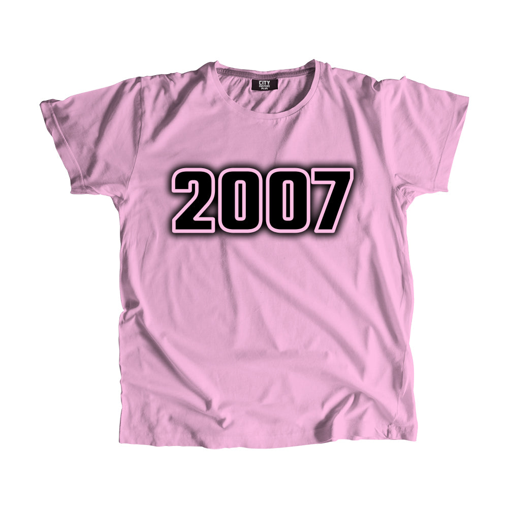 2007 Vintage Heritage Year Men Unisex T-Shirt (Light Pink)