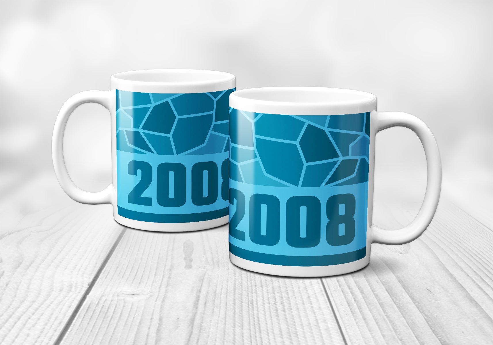 2008 Year Mug (11oz, Sky Blue)