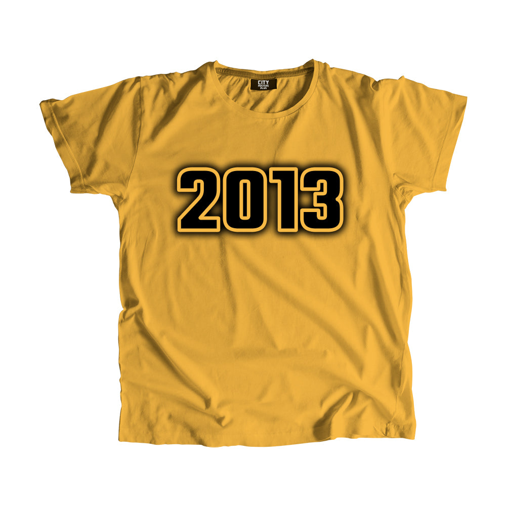 2013 Vintage Heritage Year Men Unisex T-Shirt (Golden Yellow)