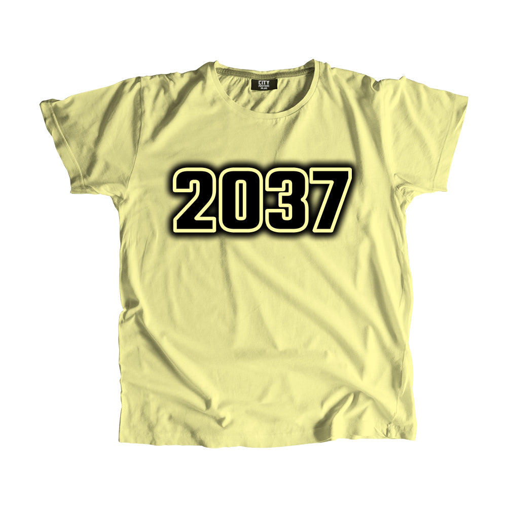2037 Vintage Heritage Year Men Unisex T-Shirt (Butter Yellow)