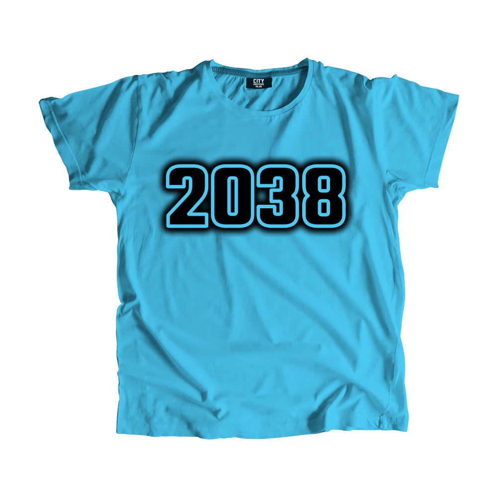 2038 Vintage Heritage Year Men Unisex T-Shirt (Sky Blue)
