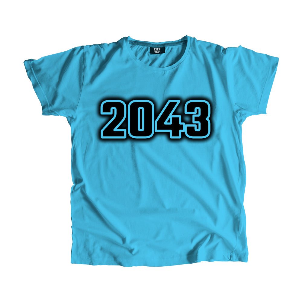 2043 Vintage Heritage Year Men Unisex T-Shirt (Sky Blue)