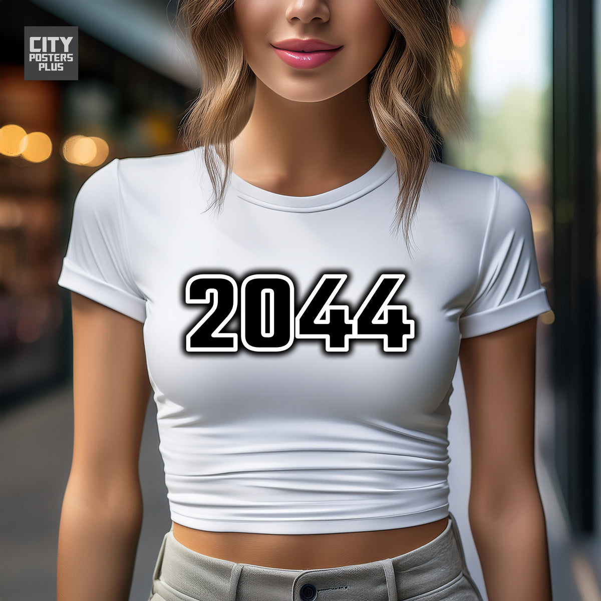 Year 2044 Vintage Birth Year Women Crop Top