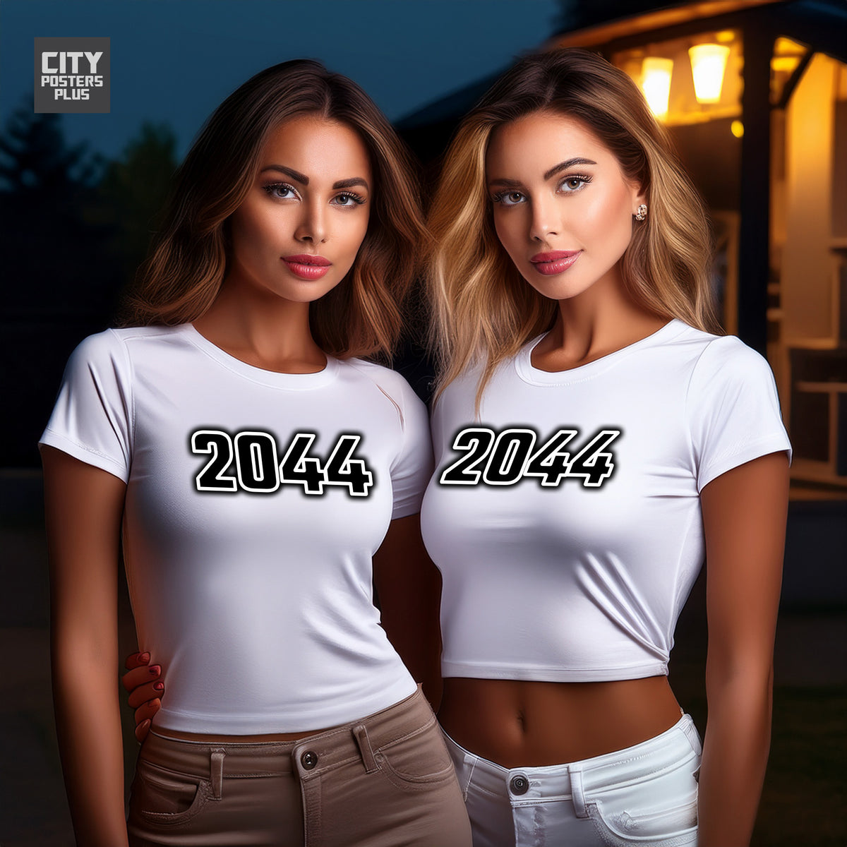 Year 2044 Vintage Birth Year Women Crop Top