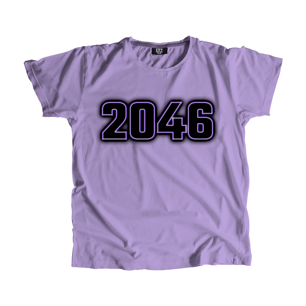 2046 Vintage Heritage Year Men Unisex T-Shirt (Iris Lavender)