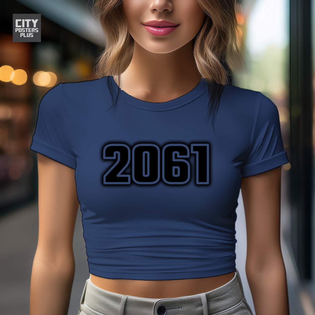 Year 2061 Vintage Birth Year Women Crop Top