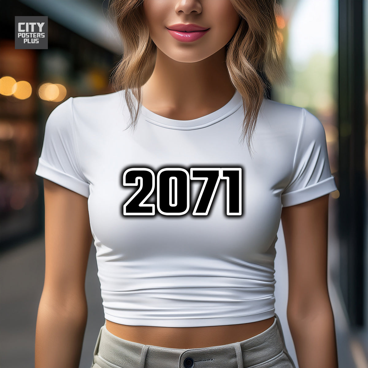 Year 2071 Vintage Birth Year Women Crop Top