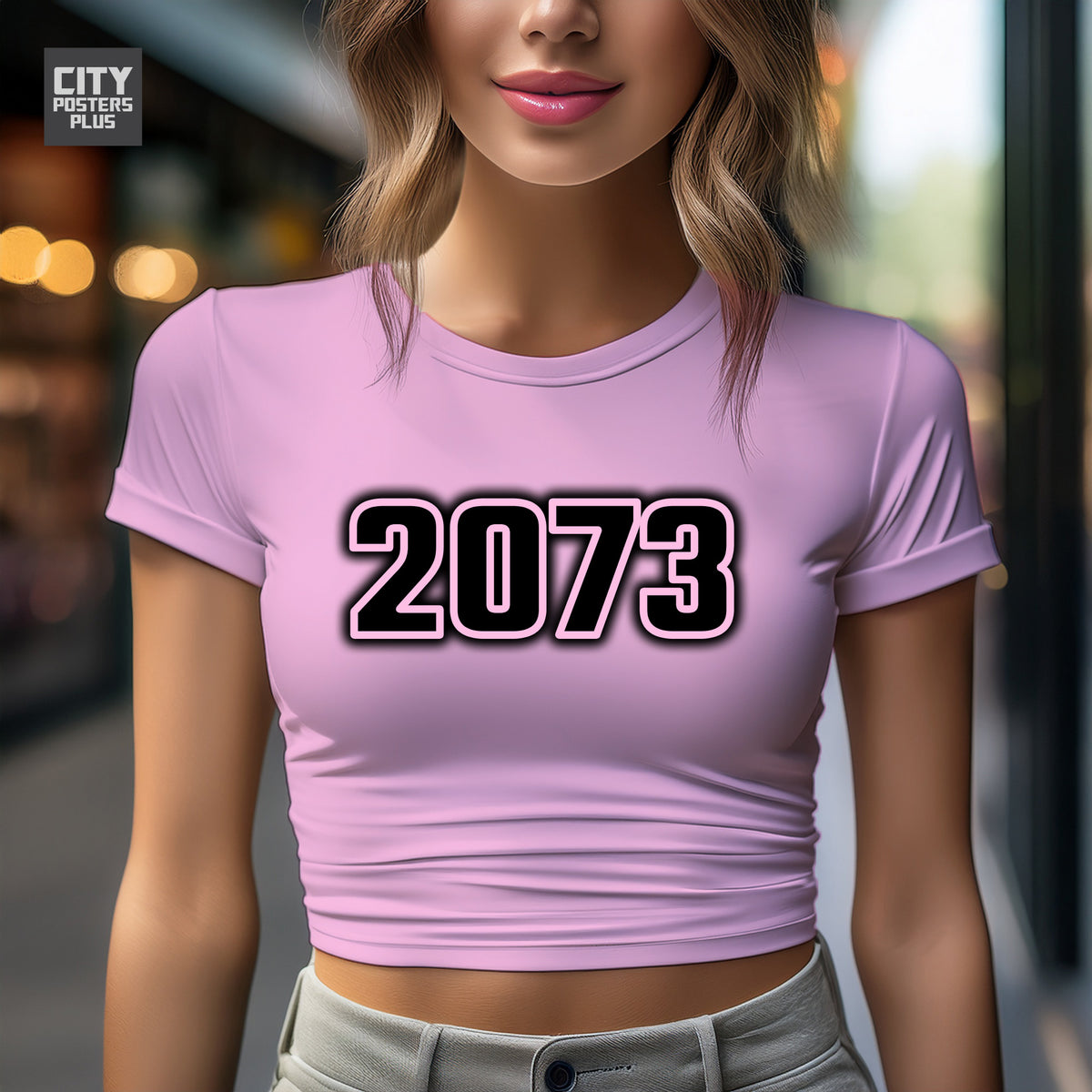 Year 2073 Vintage Birth Year Women Crop Top