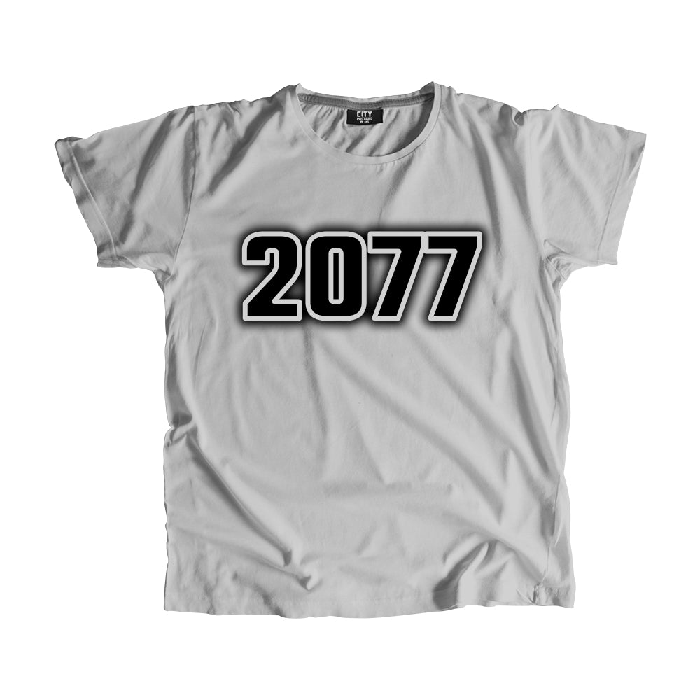 2077 Vintage Heritage Year Men Unisex T-Shirt (Melange Grey)