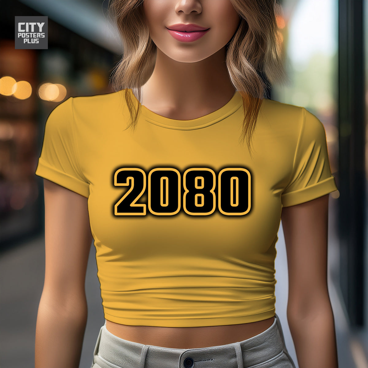 Year 2080 Vintage Birth Year Women Crop Top