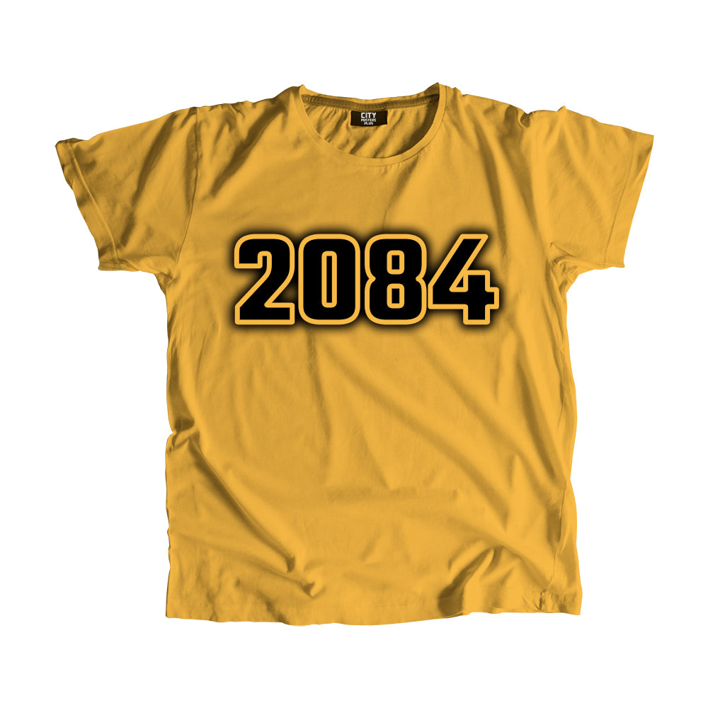 2084 Vintage Heritage Year Men Unisex T-Shirt (Golden Yellow)
