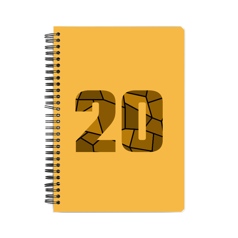 20 Number Notebook (Golden Yellow)