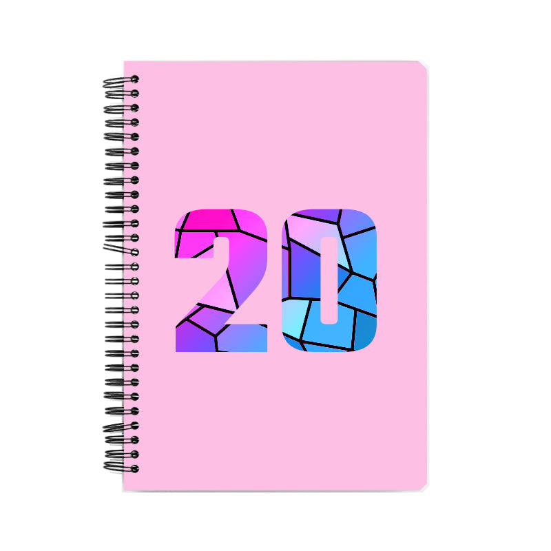 20 Number Notebook (Light Pink)