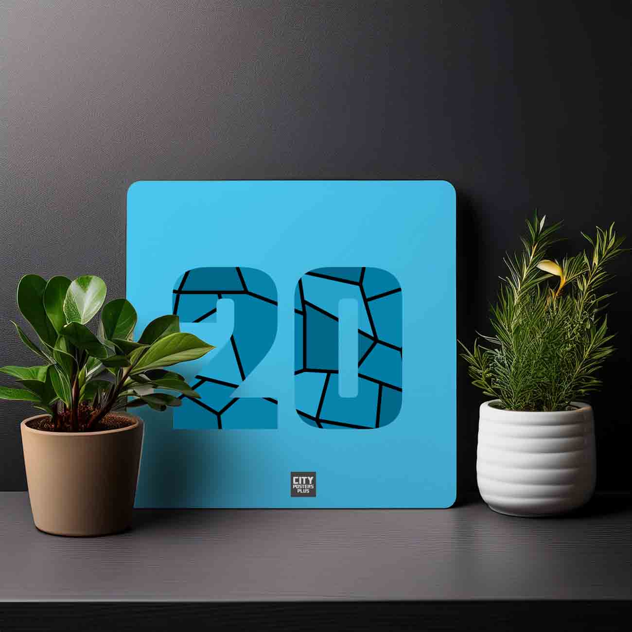 20 Number Mousepad (Sky Blue)