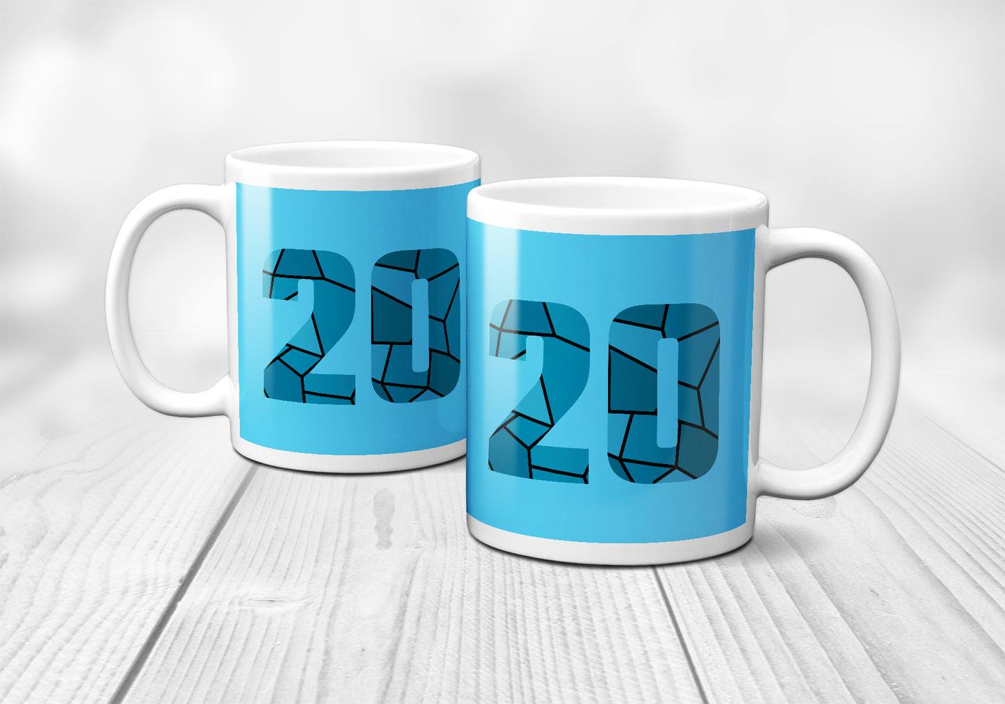 20 Number Mug (Sky Blue)
