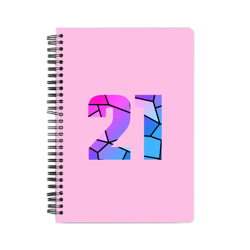 21 Number Notebook (Light Pink)