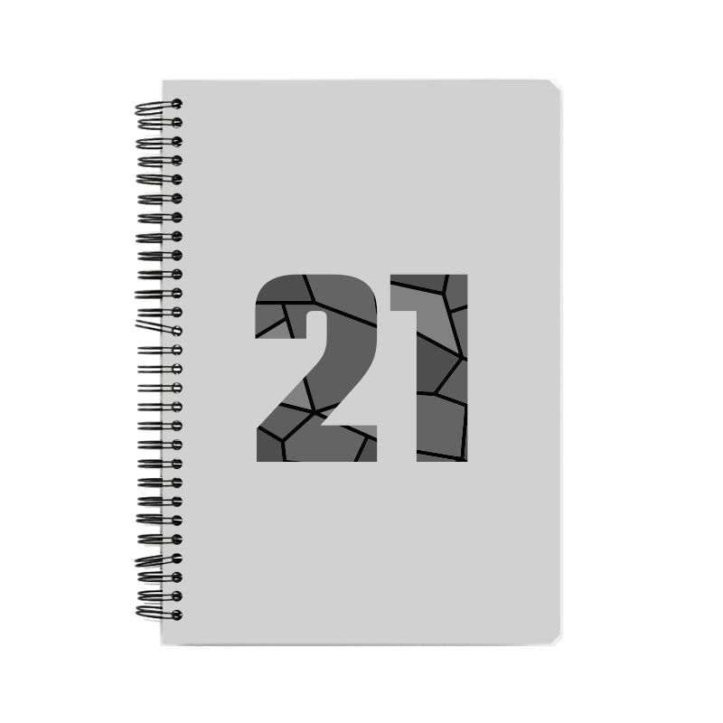 21 Number Notebook (Melange Grey)