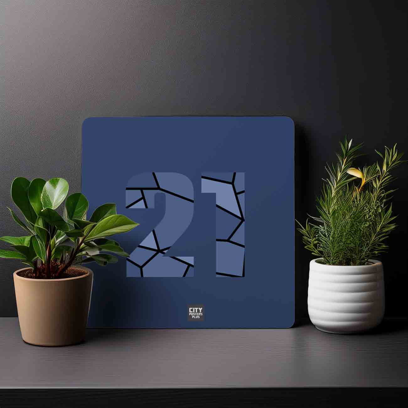 21 Number Mousepad (Navy Blue)