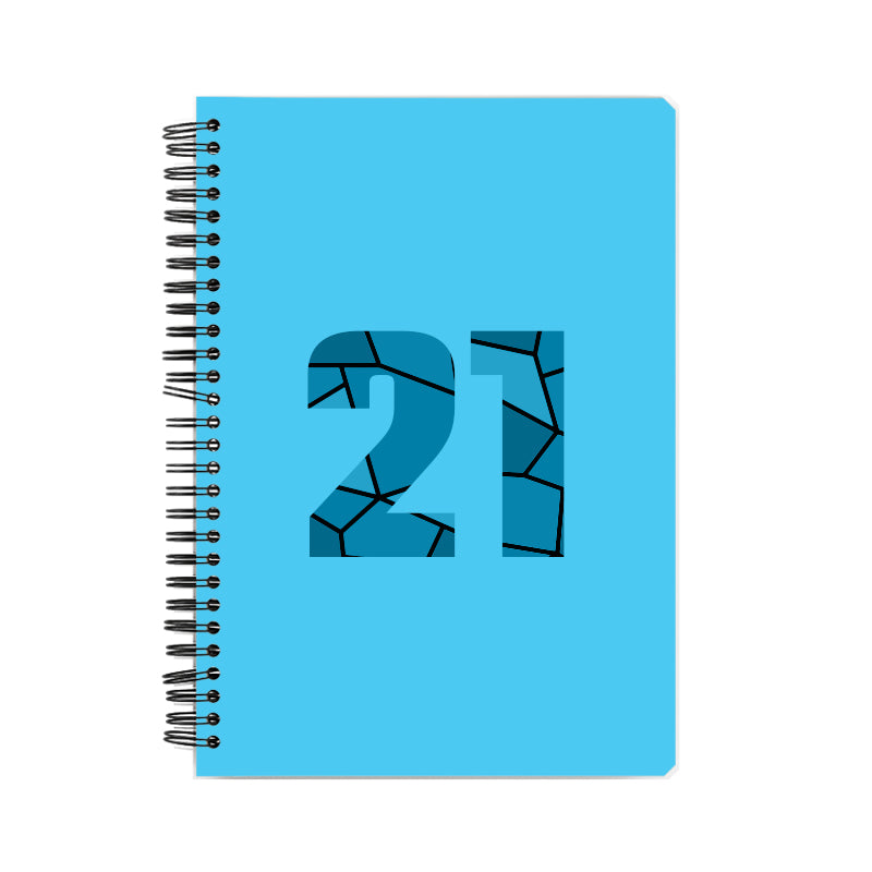 21 Number Notebook (Sky Blue)