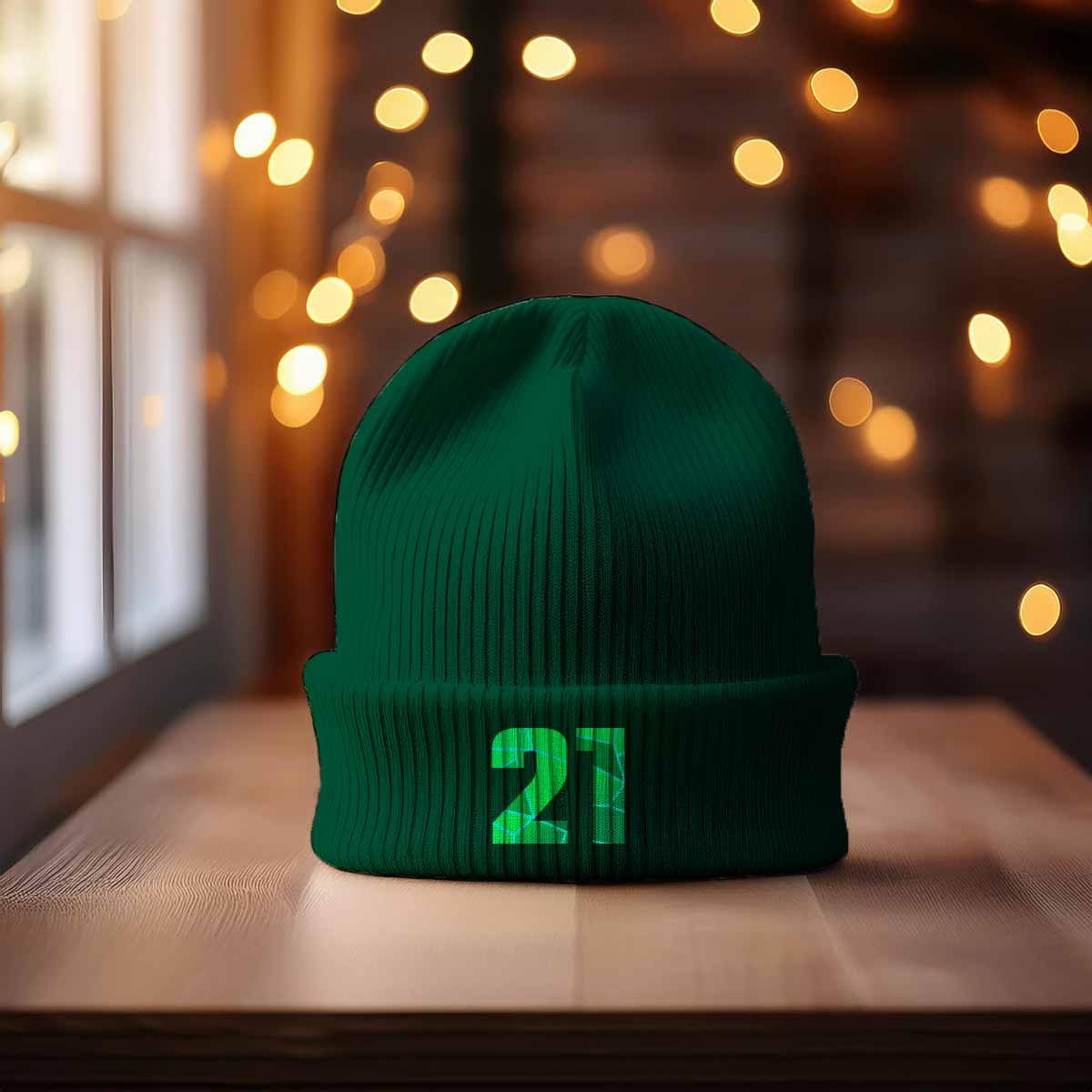 21 Number Cuffed Beanie (Spruce)