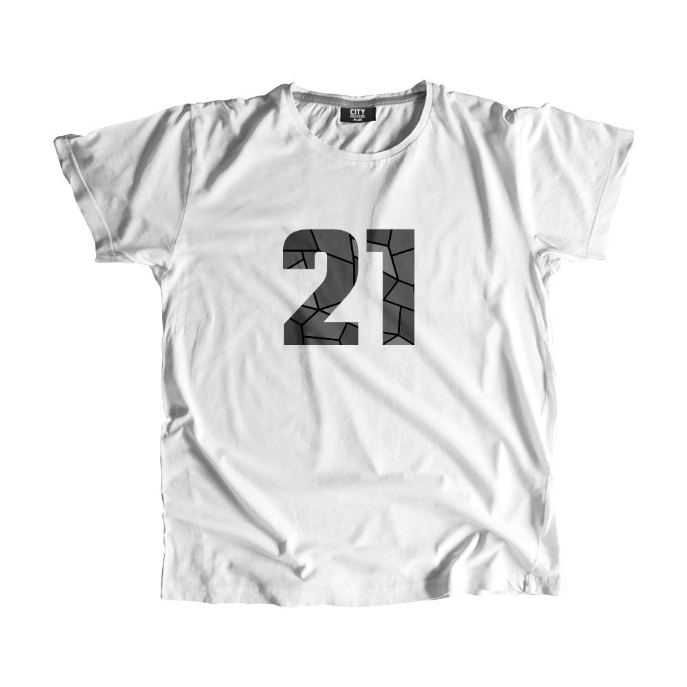 21 Number Men Unisex T-Shirt  (White)| Classic Numeric Graphic Tee