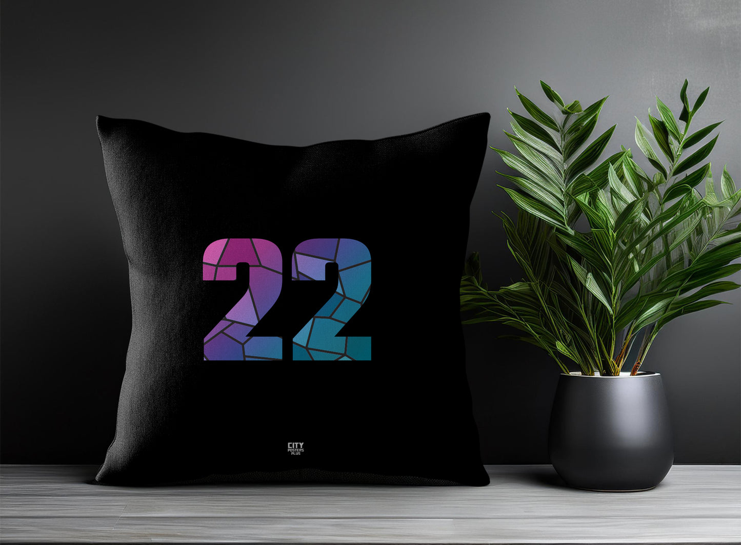 22 Number Square & Rectangle Pillow Cases | Print Deliver Plus by City Posters Plus
