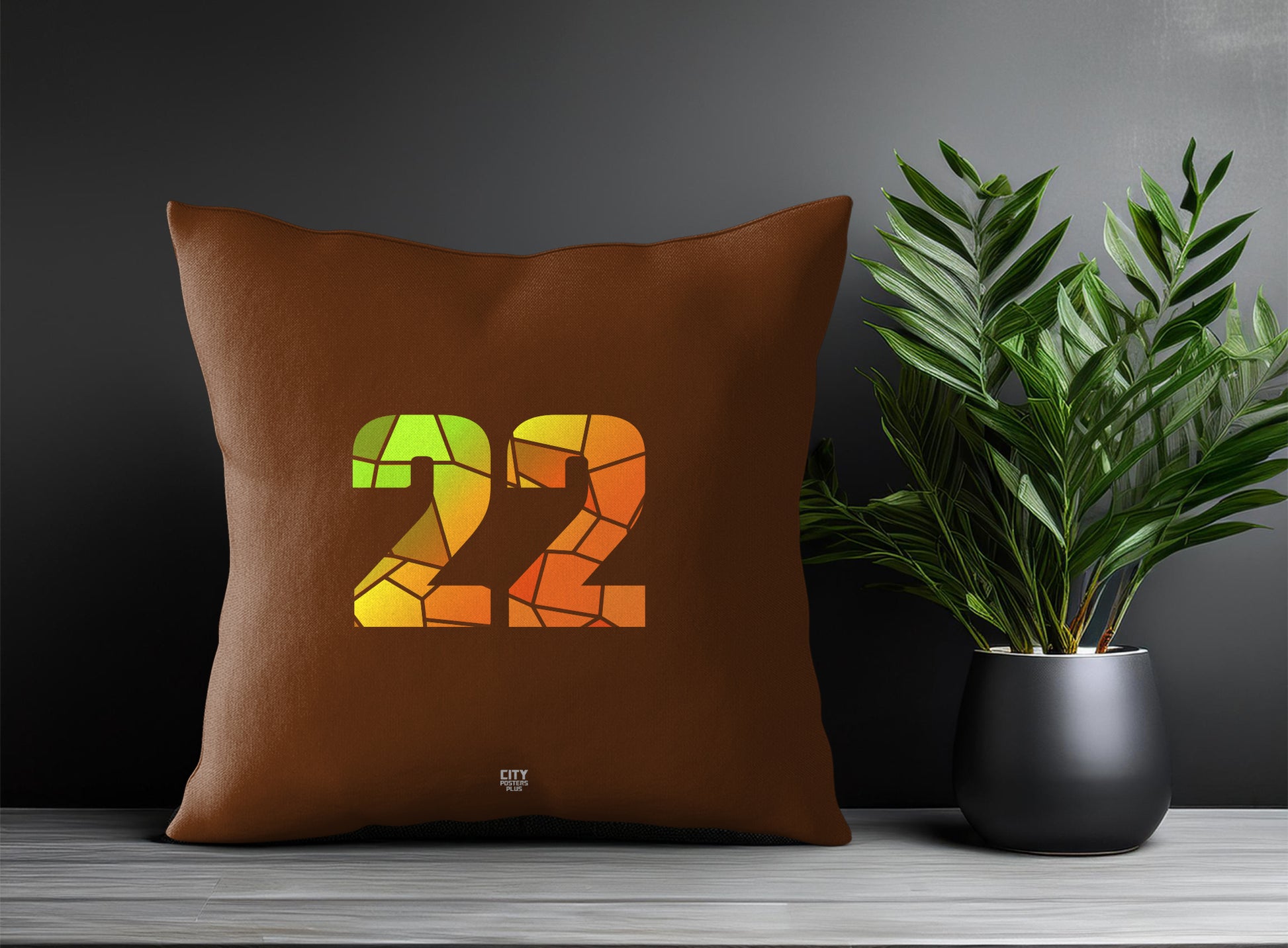 22 Number Square & Rectangle Pillow Cases | Print Deliver Plus by City Posters Plus