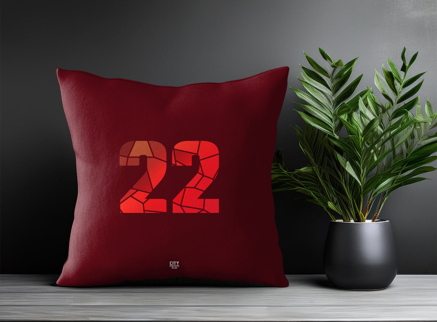 22 Number Square & Rectangle Pillow Cases | Print Deliver Plus by City Posters Plus