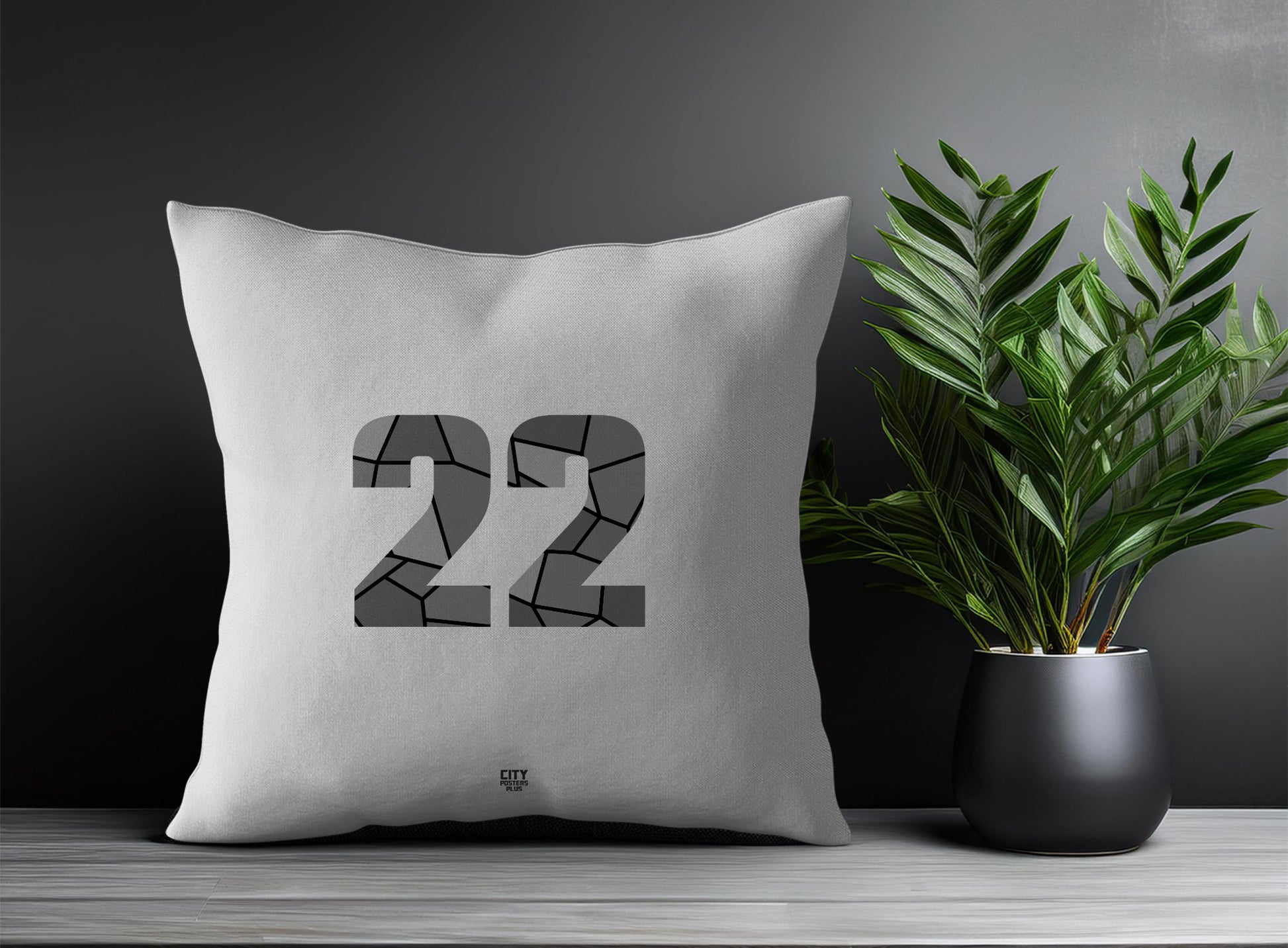 22 Number Square & Rectangle Pillow Cases | Print Deliver Plus by City Posters Plus