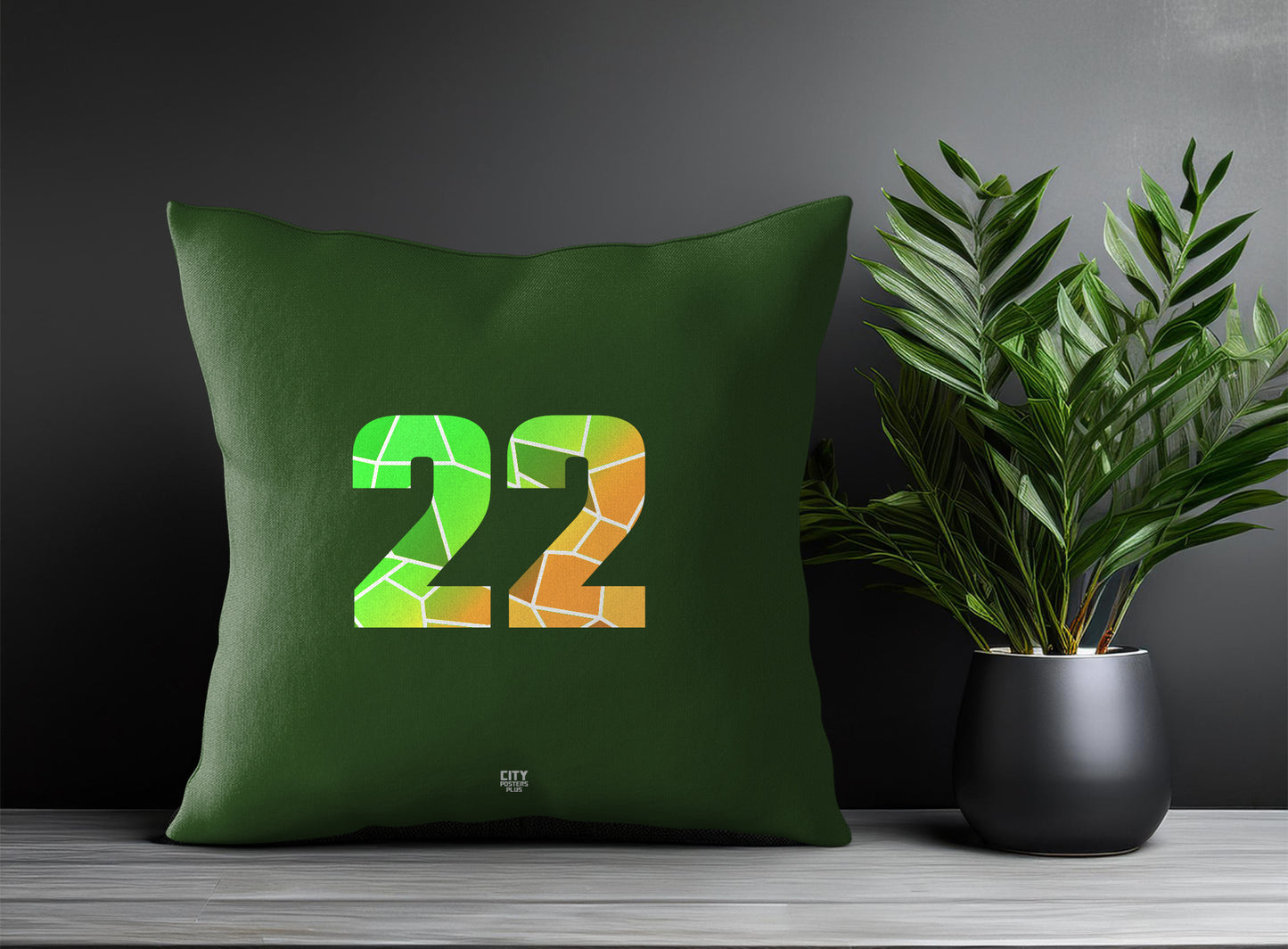 22 Number Square & Rectangle Pillow Cases | Print Deliver Plus by City Posters Plus