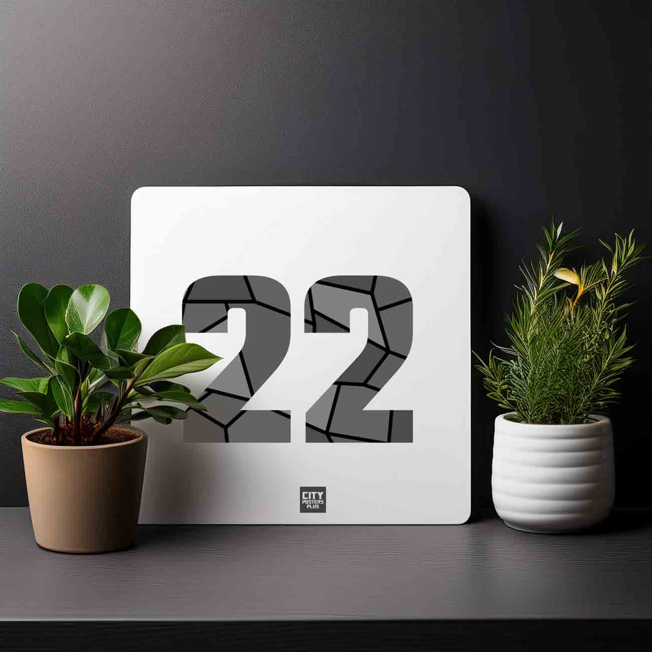 22 Number Mousepad (White)