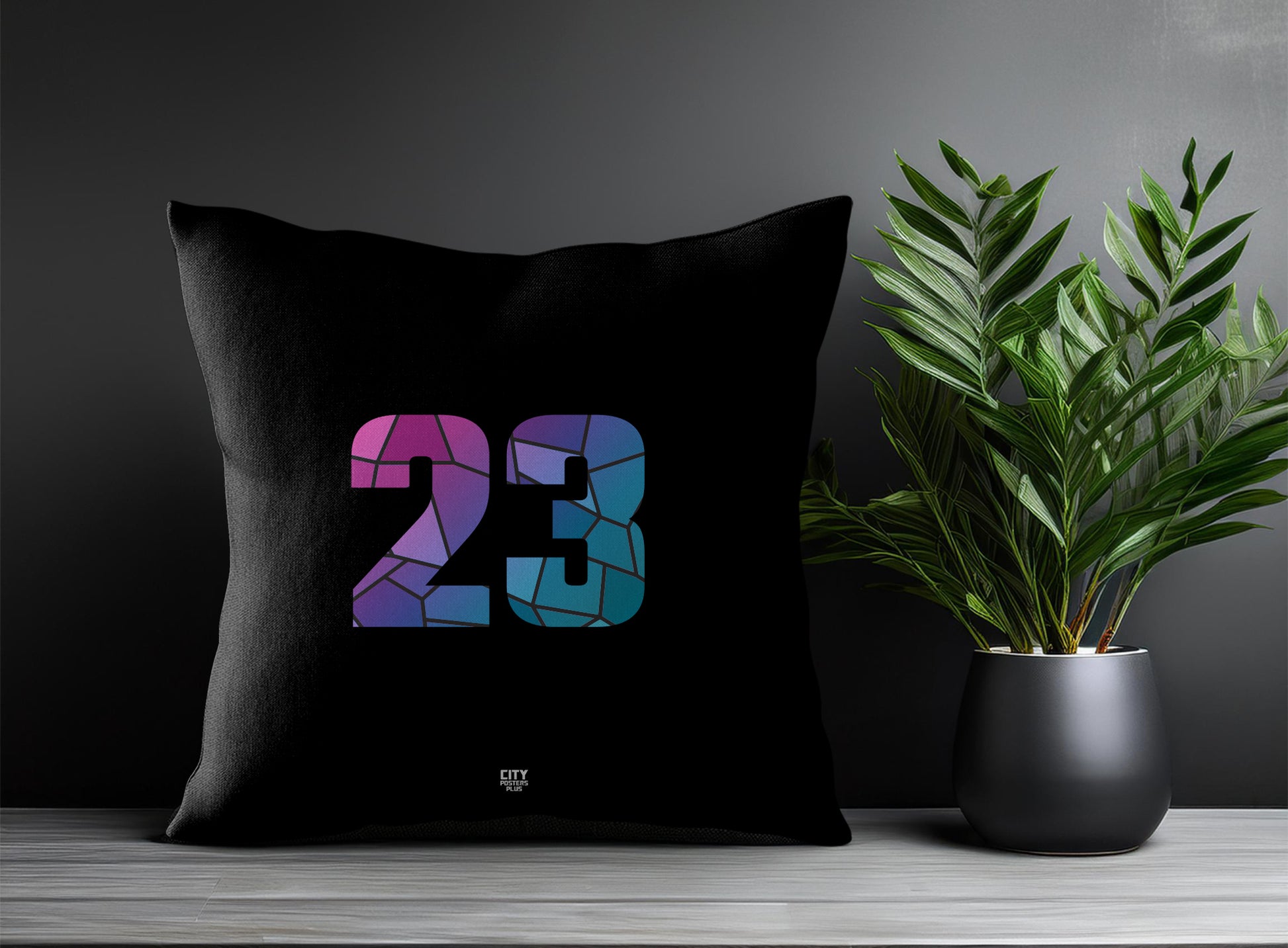 23 Number Square & Rectangle Pillow Cases | Print Deliver Plus by City Posters Plus