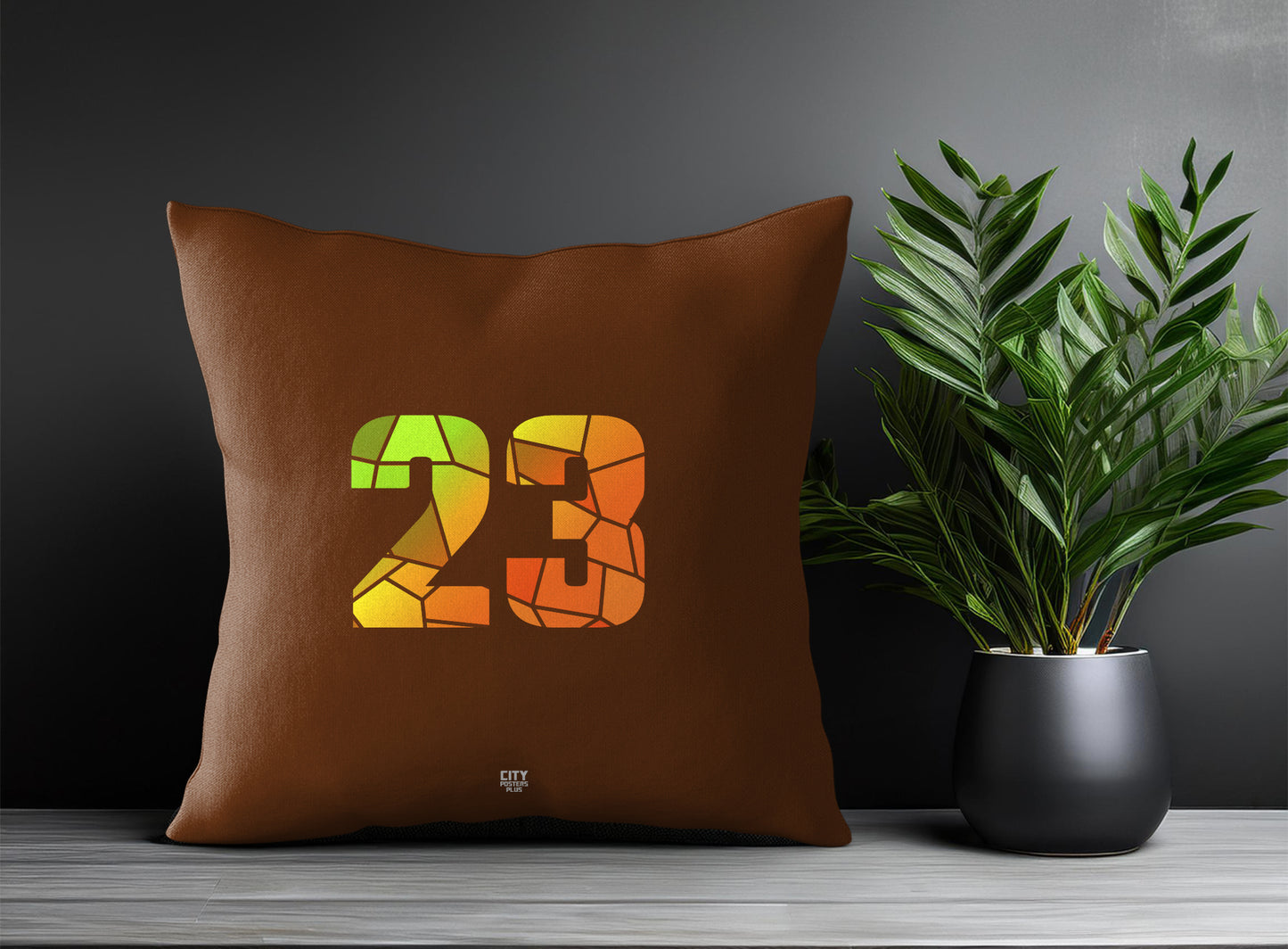 23 Number Square & Rectangle Pillow Cases | Print Deliver Plus by City Posters Plus
