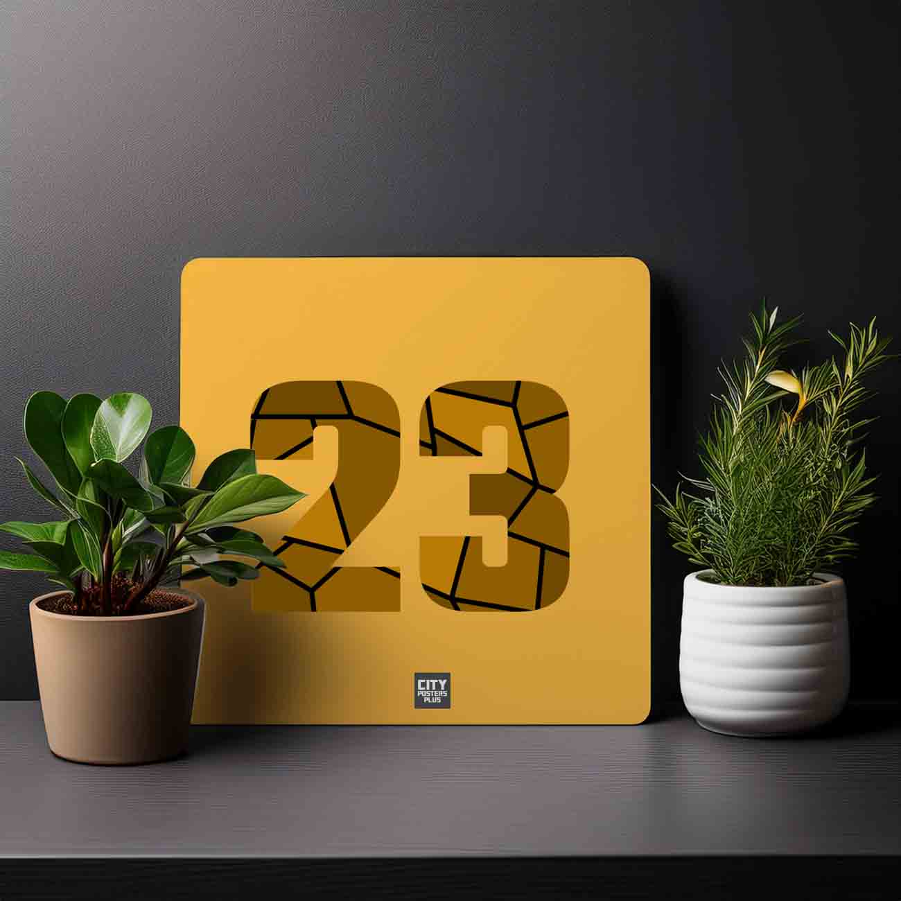 23 Number Mousepad (Golden Yellow)