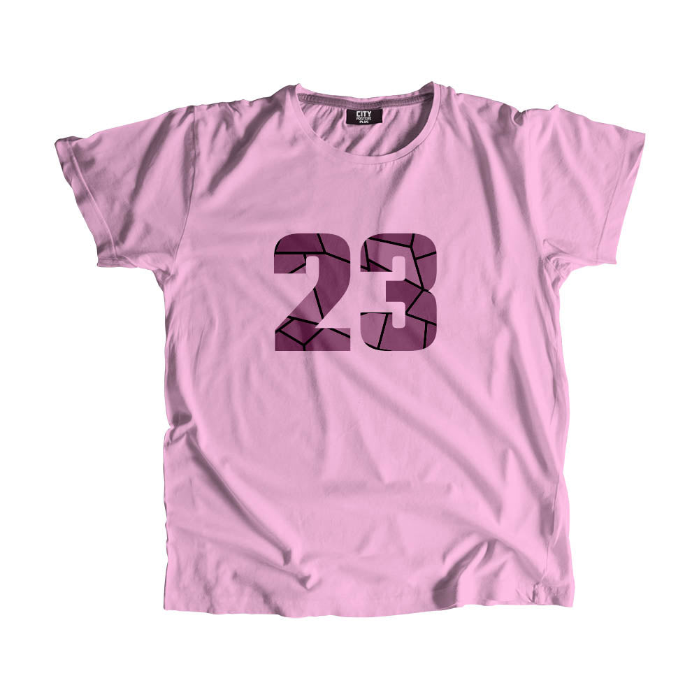 23 Number Men Unisex T-Shirt  (Light Pink)| Classic Numeric Graphic Tee
