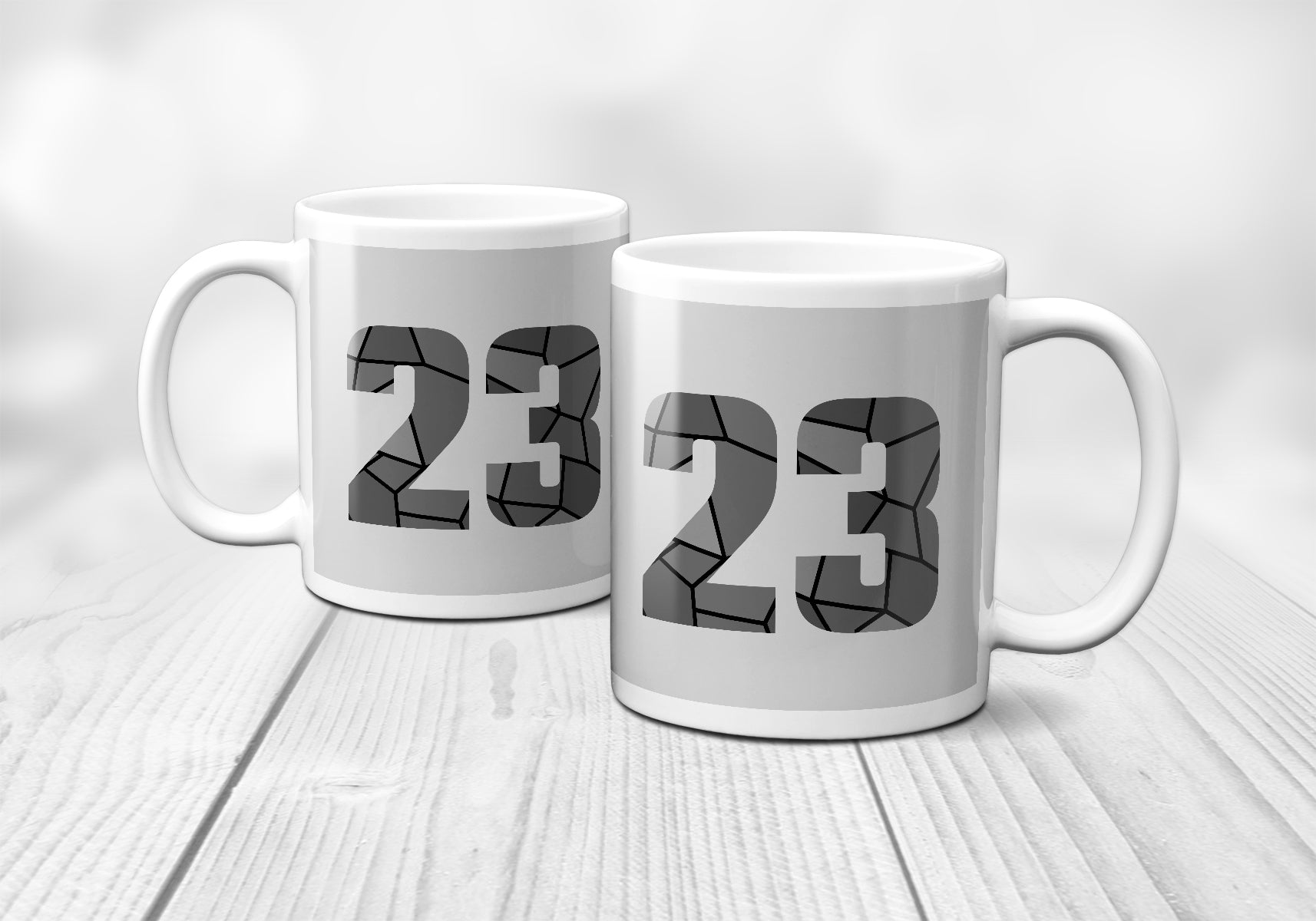 23 Number Mug (Melange Grey)