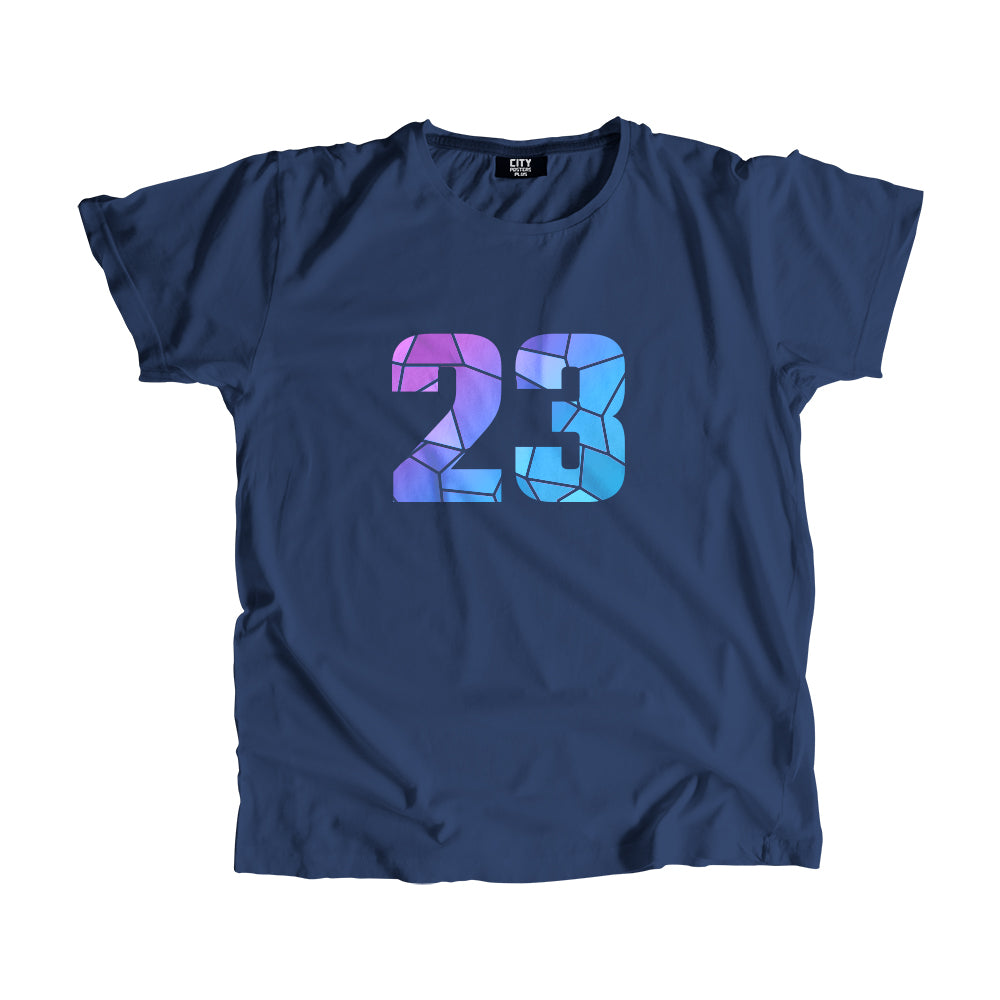 23 Number Men Unisex T-Shirt  (Navy Blue)| Classic Numeric Graphic Tee