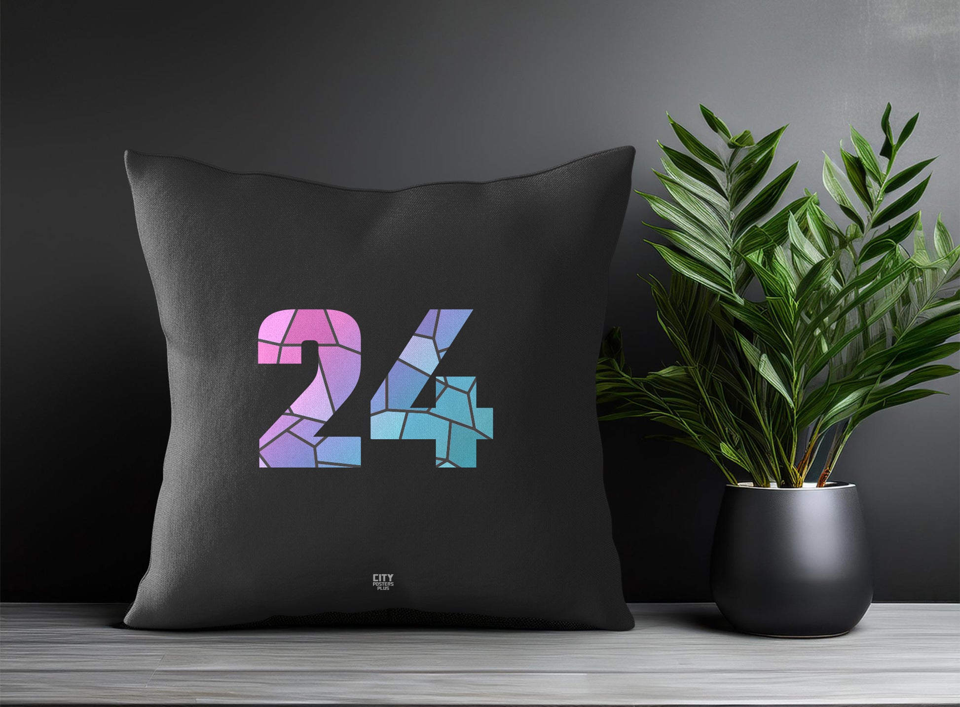 24 Number Square & Rectangle Pillow Cases | Print Deliver Plus by City Posters Plus