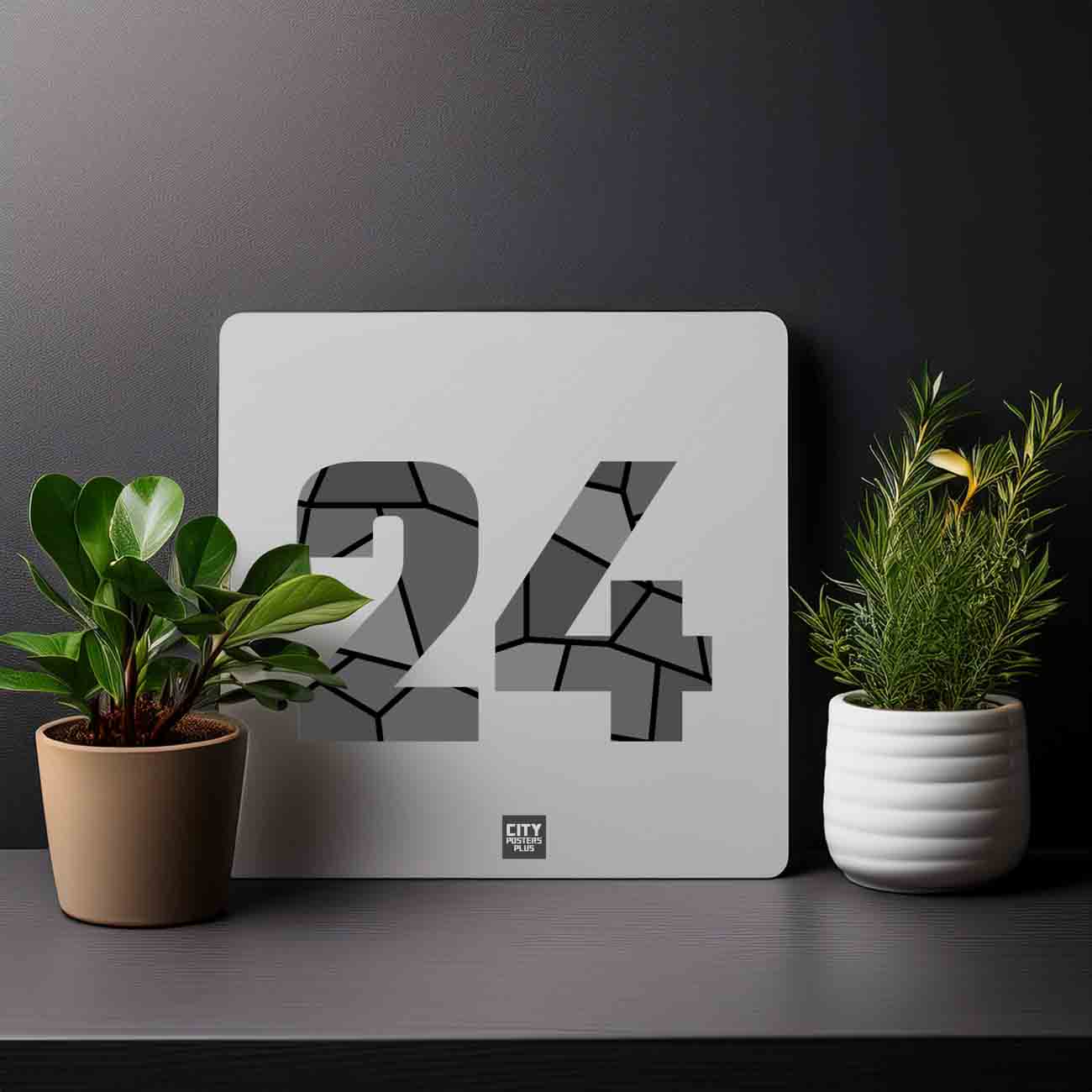 24 Number Mousepad (Melange Grey)