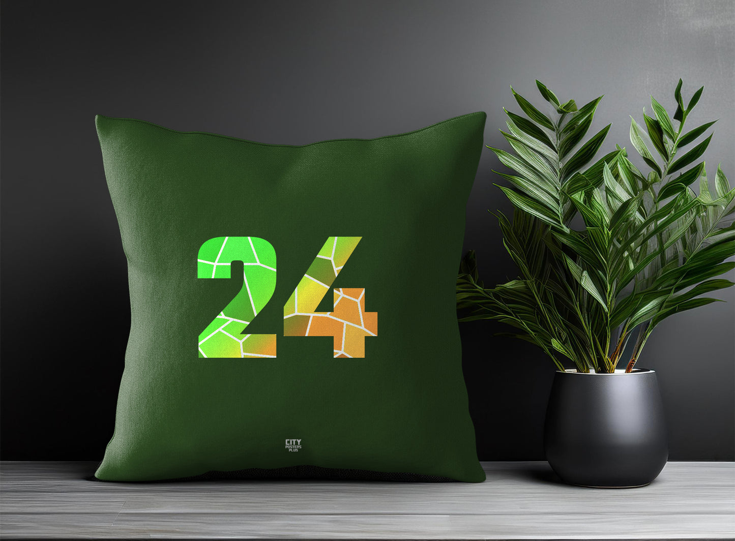 24 Number Square & Rectangle Pillow Cases | Print Deliver Plus by City Posters Plus