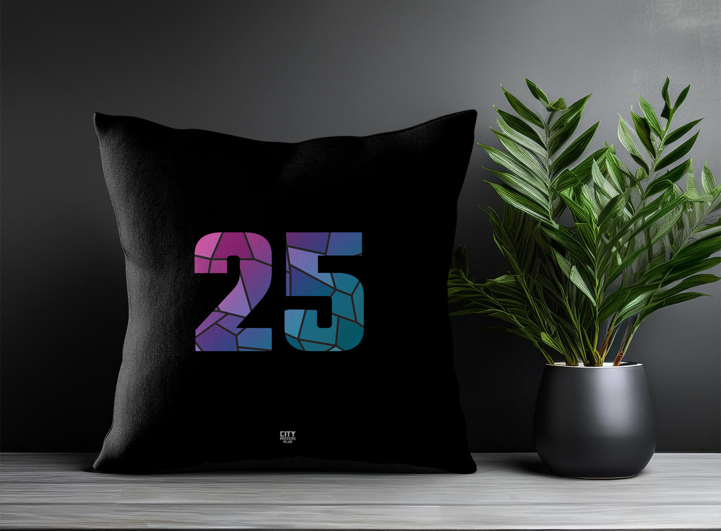 25 Number Square & Rectangle Pillow Cases | Print Deliver Plus by City Posters Plus